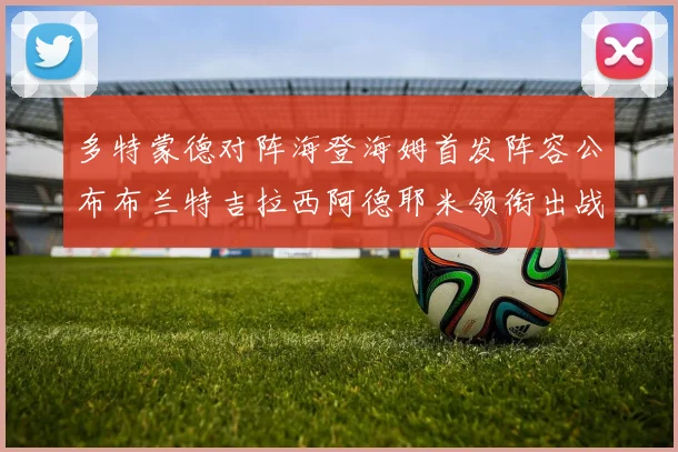 多特蒙德对阵海登海姆首发阵容公布布兰特吉拉西阿德耶米领衔出战